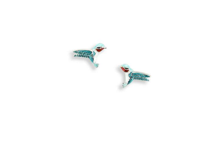 Enamel Hummingbird Studs T.M. Barber
