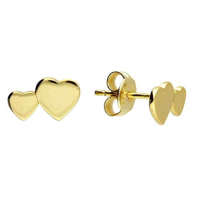 Double Heart Studs - T.M. Barber