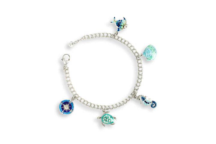 Enamel Nautical Charm Bracelet - T.M. Barber