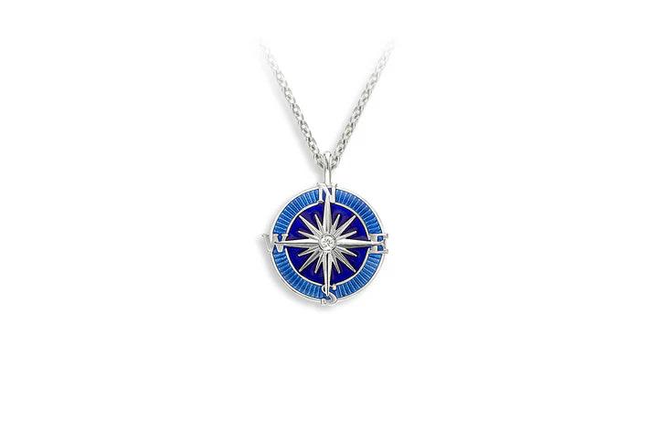 Enamel Compass Pendant - T.M. Barber