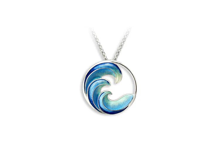 Enamel Wave Pendant - T.M. Barber