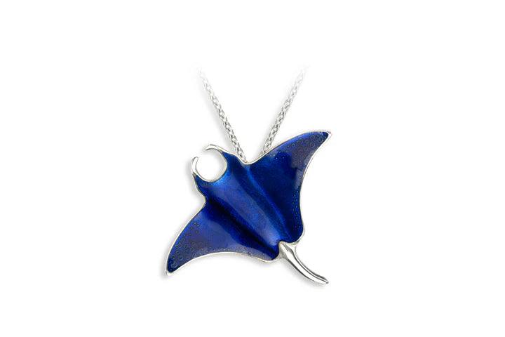 Enamel Manta Ray Pendant - T.M. Barber