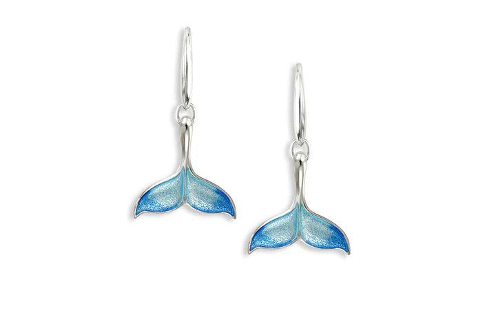 Enamel Whale Tail Drop Earrings - T.M. Barber