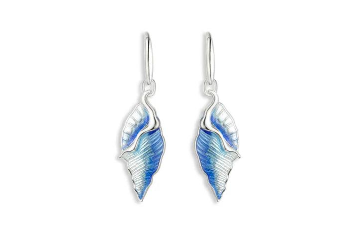 Enamel Conch Shell Drop Earrings - T.M. Barber