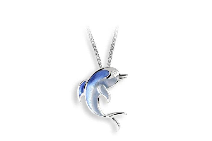 Enamel Dolphin Pendant - T.M. Barber