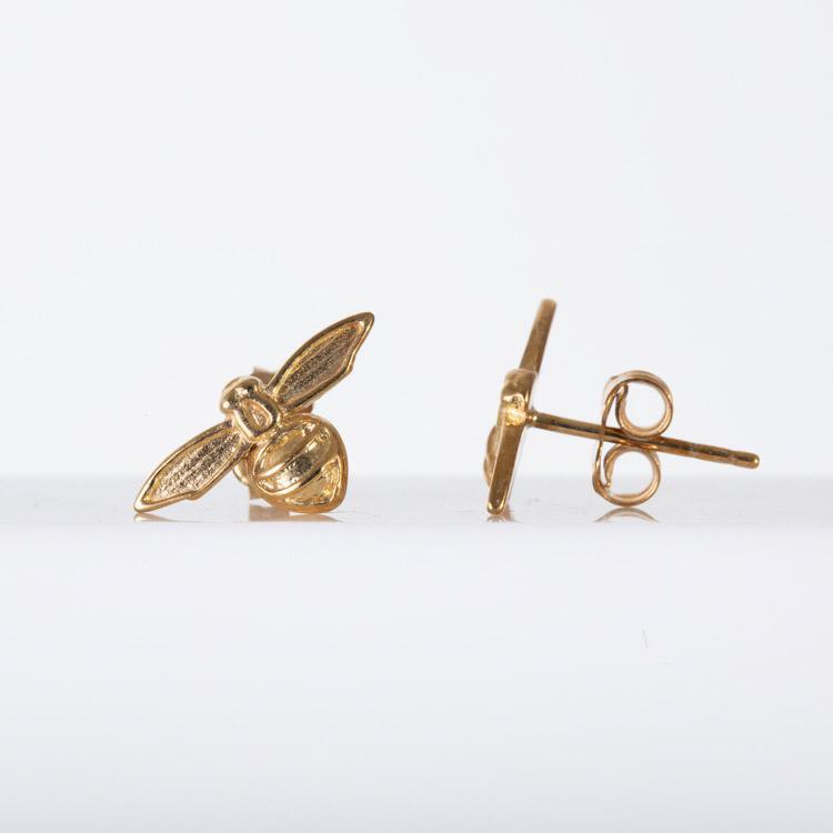 Gold Bee Studs - T.M. Barber