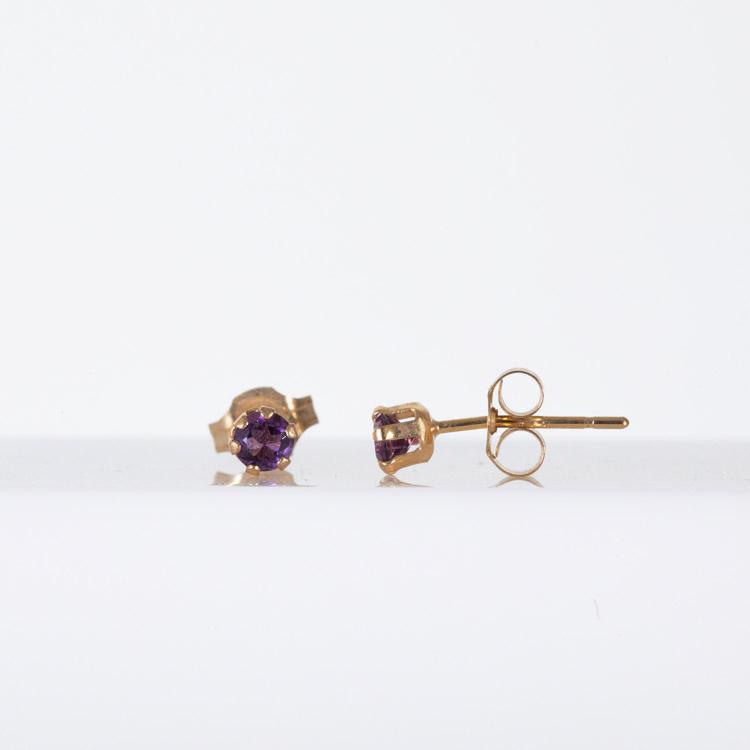 Petit Amethyst Studs - T.M. Barber