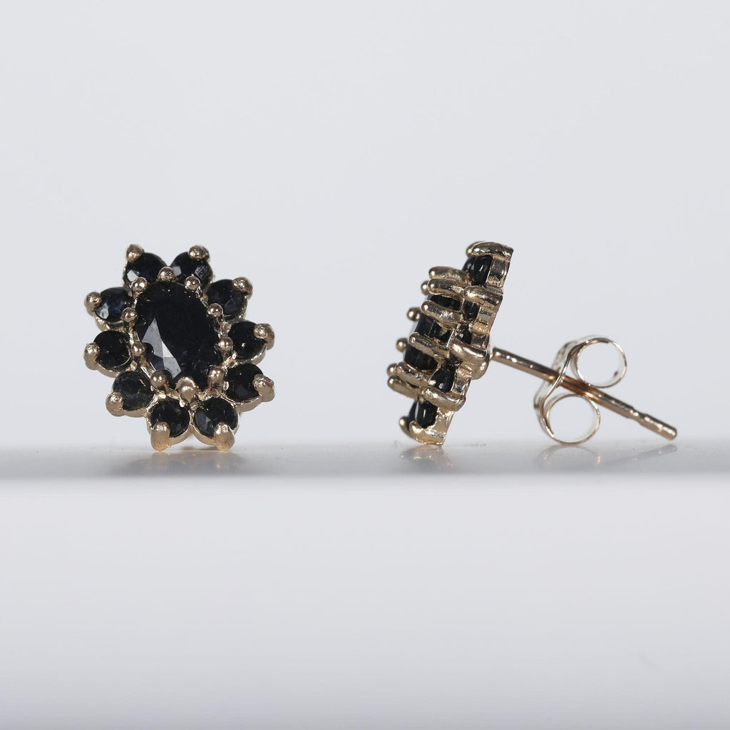 Sapphire Cluster Studs - T.M. Barber