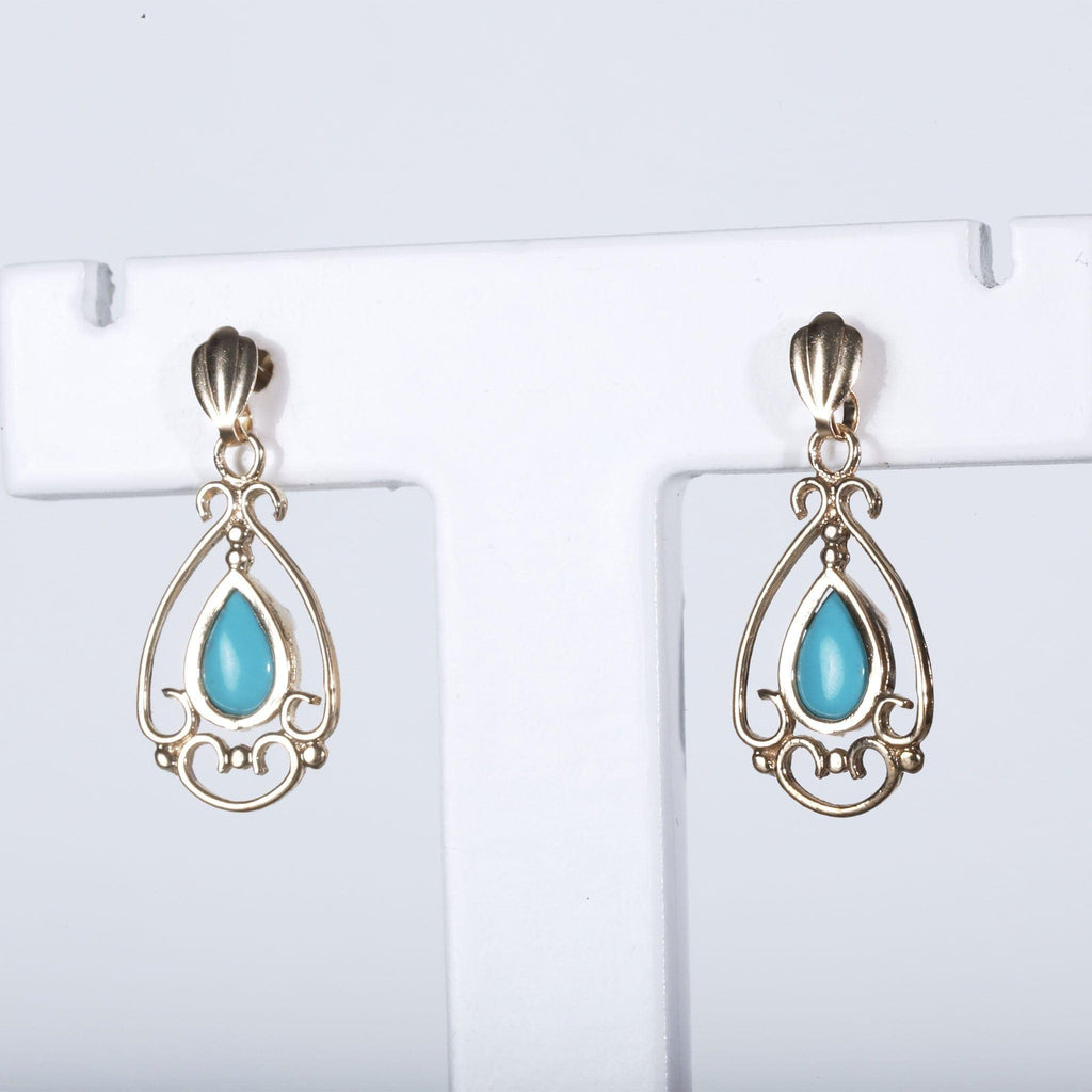 Turquoise Drop Earrings - T.M. Barber